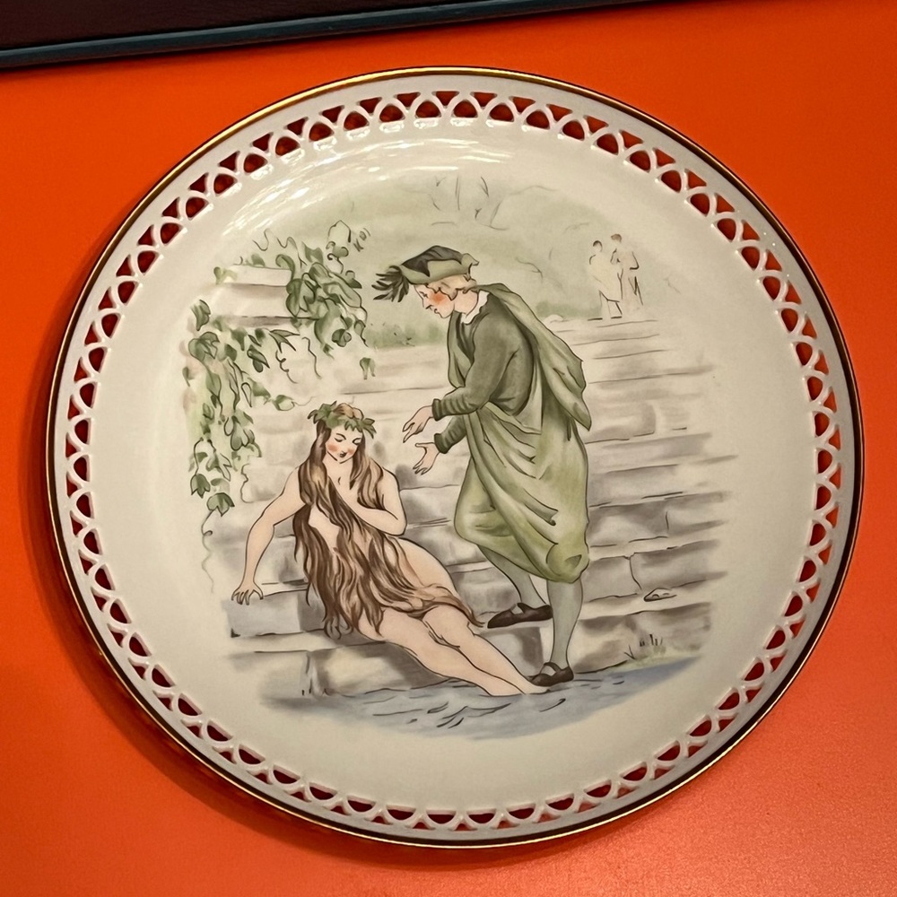 70s The Little Mermaid vintage decorative plate